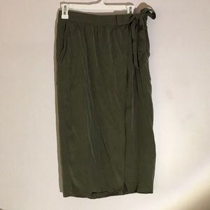 Olive Green Tie Skirt